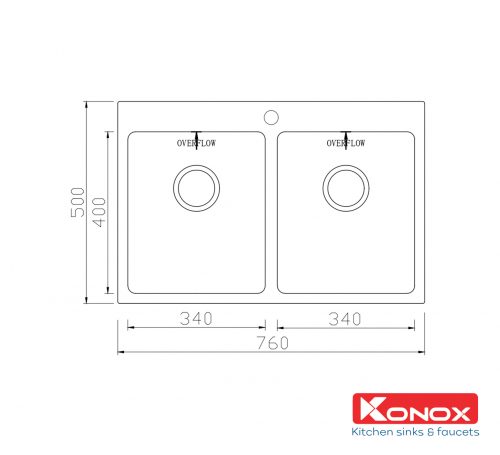 Chậu rửa bát Topmount Sink Unico 7650